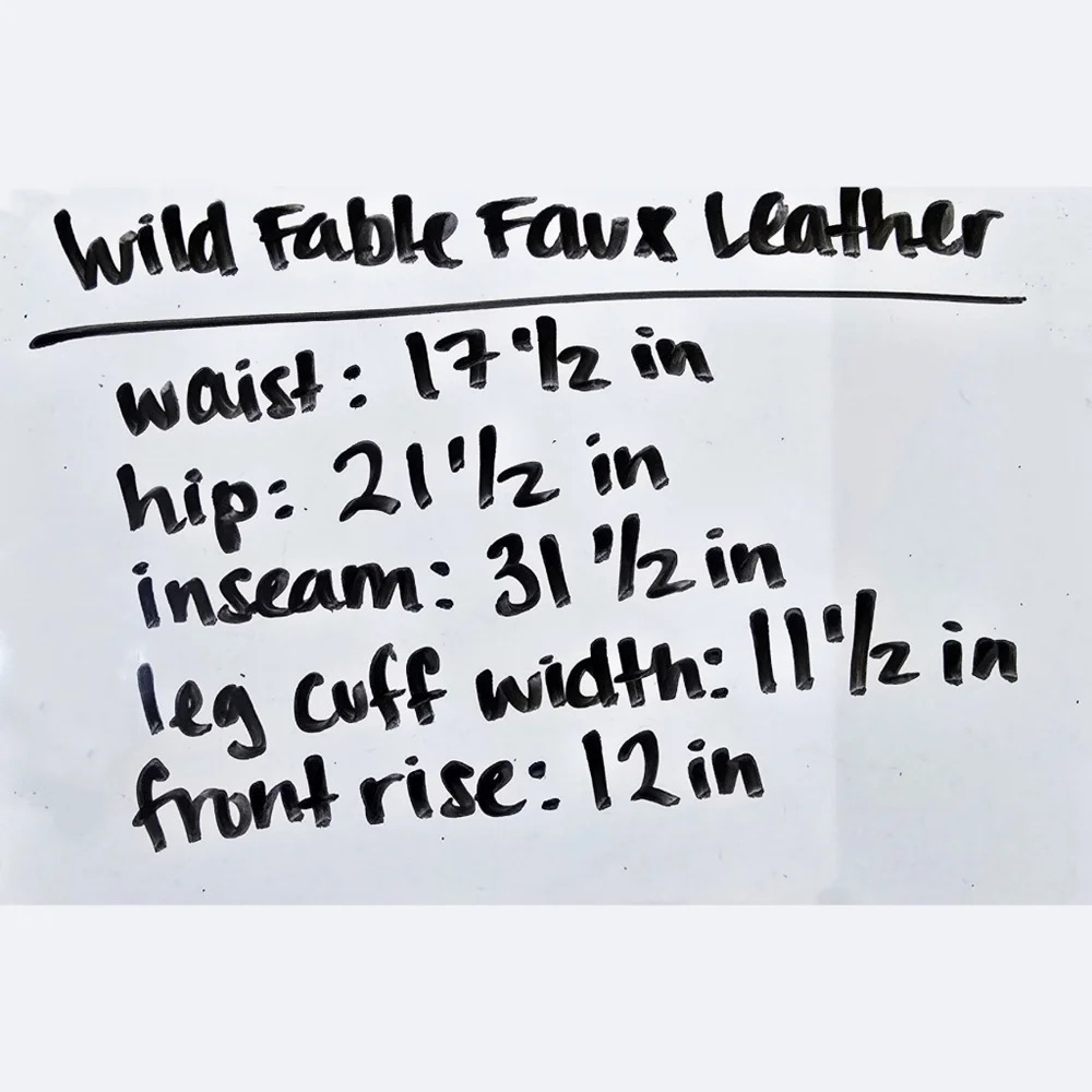 WILD FABLE Faux Leather Burgundy Wine Wide Leg Cargo Pants, Elastic Back Waist - Picture 16 of 16